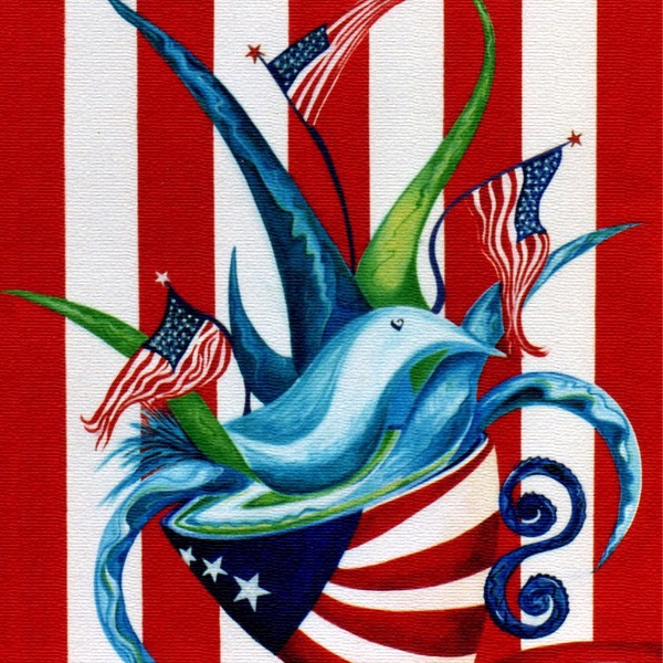 2b%20Jacklyn%20Laflamme%20Gallery%20American%20Flags%20Heart%20save%20planet%20%20bird%20teacup%20artist%20painting squashed